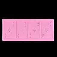 Silicone Alphabet Poker Shape Trays Chocolate Mold Cake Fondant Decorating Tools N6