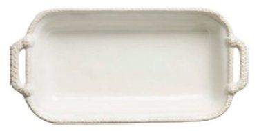 Juliska Le Panier Whitewash 16" Shallow Baker