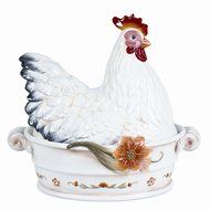 Chanteclair Collection, 11-Inch Covered Vegetable, Hen