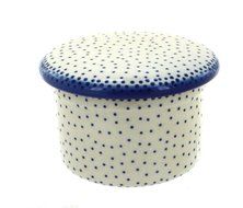 Polish Pottery Small Dots French Butter Dish