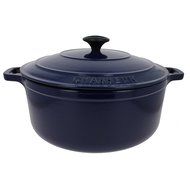 Chasseur 5.5-quart Blue French Enameled Cast Iron Round Dutch Oven
