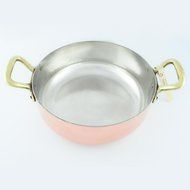 Rounded Copper Casserole with Lid (8.7" / 4.4qt.) N4