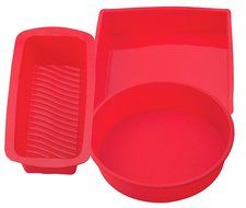 Mrs. Anderson&rsquo;s BPA Free Silicone Bake Set with 9&rdquo; Round Pan, 9&rdquo; Square Pan, and 9.5&rdquo; x 4&rdquo; Loaf Pan