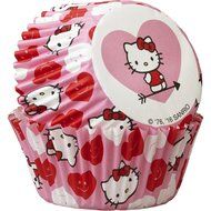 Wilton 24 Count Hello Kitty Baking Cups and Decorative Pick Combo, Multicolor N4
