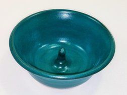 Aunt Chris' Pottery - Hand Made Clay - Individual Apple - Baking and Serving Dish - With Molden-In - Fast Baking...