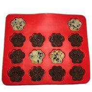 Puppy Paw &amp; Bone Silicone Baking Pan Mold Ice Tray Dog Treat Cookie Non Stick N2