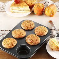 MISS MINI 1Pc Black 6 Even Cake Pan Mold DIY Chocolate Baking Mould Tools Kitchen Accessories Supplies