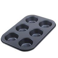 MISS MINI 1Pc Black 6 Even Cake Pan Mold DIY Chocolate Baking Mould Tools Kitchen Accessories Supplies N5