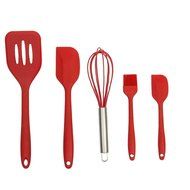 Silicone Kitchen Baking Utensil Set,Spatula Spoon Mixing Basting Brush Egg Whisk,Silicone Anti-Bacterial Kitchen...