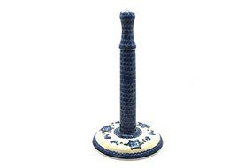 Polish Pottery Paper Towel Holder - Blue Poppy
