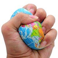 Funny World Map Globe Foam Stress Relief Bouncy Ball