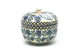 Polish Pottery Apple Baker - Large - Blue Chicory