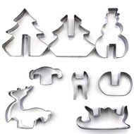 Aocor 3D Stainless Steel DIY Christmas Holiday Santa Scenario Cookie Cutter Set Dough Shape Backing Cutter | Snowman... N2