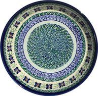 Polish Pottery Dish Pie Plate 10" From Zaklady Ceramiczne Boleslawiec #879-du121 Unikat Pattern, Height: 1.8"... N2