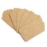 Pink Lizard 100pcs Sand Scallop Kraft Paper Label Party Wedding Gift Name Cards Hand Draw Name Card N3
