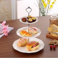 Chunlin 2/3 Tier Stainless Steel Stacked Party Wedding Birthday Cupcake and Dessert Display Tower (Silver 3 Layer) N5