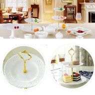 Chunlin 2/3 Tier Stainless Steel Stacked Party Wedding Birthday Cupcake and Dessert Display Tower (Silver 3 Layer) N11