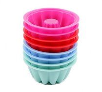 Astra shop Fancy Mini Silicone Dessert Mold, Stackable Bundt Pan, Swirl Jello Mini Cake Mould (3 inch,8 Pack) N2