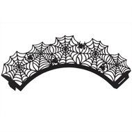 halloween cupcakes decorations - 120Pcs/lot Halloween Spiderweb/Witch/Castle Laser Cut Cupcake Wrappers Liners... N4