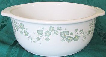 Corell Coordinates Callaway Stoneware Ivy Pattern Casserole - 2-1/2 Qt - No Lid