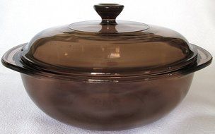 Pyrex by Corning Amber 1.5 Qt Round Casserole with Lid