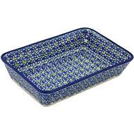 Ceramika Bona H0500H Polish Pottery Ceramic Rectangular Baker Hand Painted, 10-Inch