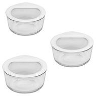 Pyrex 6 Piece No-Leak Food Storage Set, White