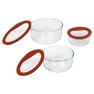 Pyrex 6 Piece No-Leak Food Storage Set, White N7