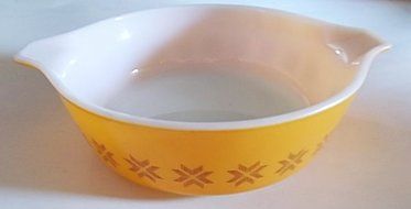 Vintage PYREX By Corning 471 Casserole Dish TOWN &amp; COUNTRY PATTERN