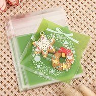 &quot;100PC Self Adhesive Christmas Cookie Bags Cellophane Candy Gift Pouch (Red)&quot; shopping N2