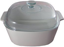 2-Piece CorningWare&reg; StoveTopTM PYROCERAM&reg; Just White 1.5 liter Casserole Dish and StoveTopTM PYROCERAM&reg; Square...