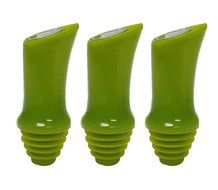 Jokari Jokari Self-Sealing Silicone Pour Spout, Green, 3-Pack