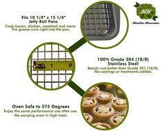Stainless Steel Cooling Rack, Heavy Duty Oven Safe Stainless Steel Wire Rack, for Cooling, Baking and Roasting... N14