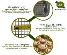 Stainless Steel Cooling Rack, Heavy Duty Oven Safe Stainless Steel Wire Rack, for Cooling, Baking and Roasting... N20