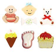 Yunko Baby Shower Theme Buggy Rocking Horse Bottle Cookie Cutter 9 Piece Set N5