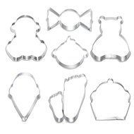 Yunko Baby Shower Theme Buggy Rocking Horse Bottle Cookie Cutter 9 Piece Set N6