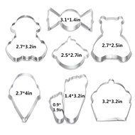 Yunko Baby Shower Theme Buggy Rocking Horse Bottle Cookie Cutter 9 Piece Set N7