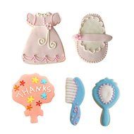 Yunko Baby Shower Theme Buggy Rocking Horse Bottle Cookie Cutter 9 Piece Set N8