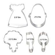 Yunko Baby Shower Theme Buggy Rocking Horse Bottle Cookie Cutter 9 Piece Set N11