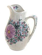 Polish Pottery Lilac Garden Pitcher
