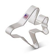 Ann Clark Airplane Cookie Cutter - 4.5 Inches - Tin Plated Steel