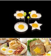 MENGDA Egg Mold Egg Shaper Egg Ring Pancake Molds Egg Mould Stainless Steel Mold Cooking Kitchen Tools N4