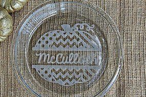 Monogrammed Pumpkin Pie Dish