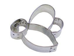 CybrTrayd Bumble Bee Cookie Cutter, 2.5&quot;, Silver