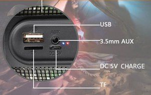 Kared&reg; 16g Class 10 Sd Card with Pulse Wireless Bluetooth Speaker with LED Lights (Black) N4