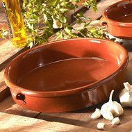 La Tienda Terra Cotta Cazuela Dish (12.8 inch, 96 oz / 12 cup capacity)