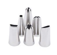 Acekit 6 Pack of Icing Piping Nozzles Cake Decoration Tips Home Baking DIY Tool With Two Pastry Bag N3