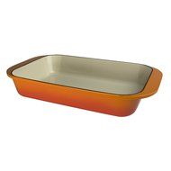 Artland La Maison Cast Iron Rectangular Baker, 5-Quart, Crimson N2