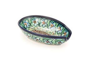 Polish Pottery Mardi Gras Small Spoon Rest