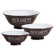 Hershey&#039;s by Fitz and Floyd Remember Your First Bowls in Chocolate (Set of 3)